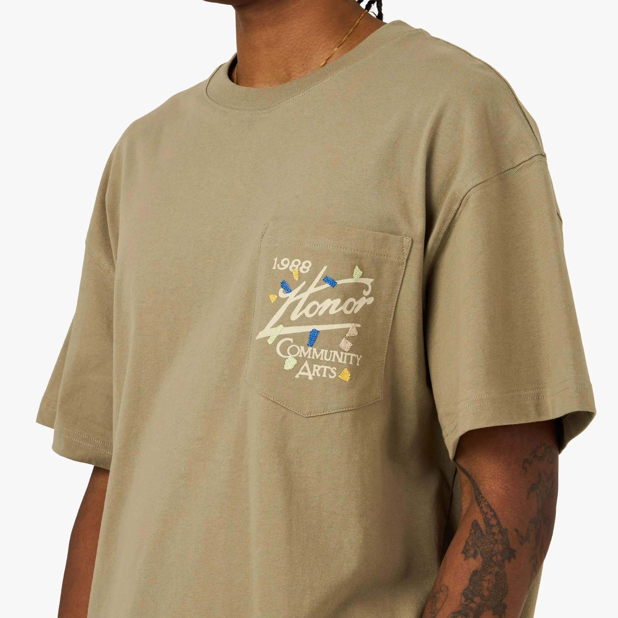 Honor The Gift Community Arts T-Shirt Pebble sold by Livestock product image thumbnail 4