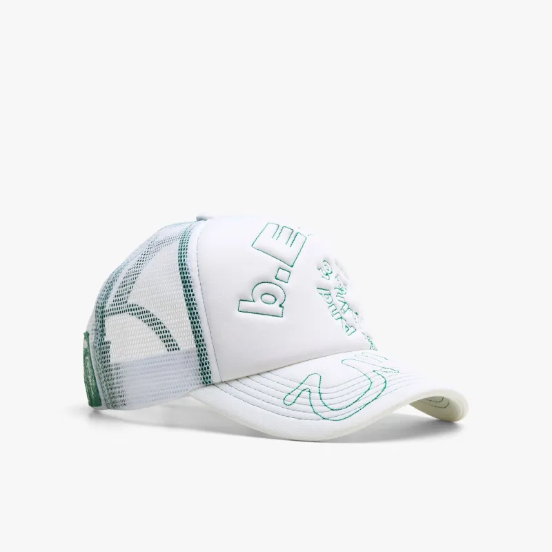 b.Eautiful b.i Foam Trucker Hat White / Green sold by Livestock