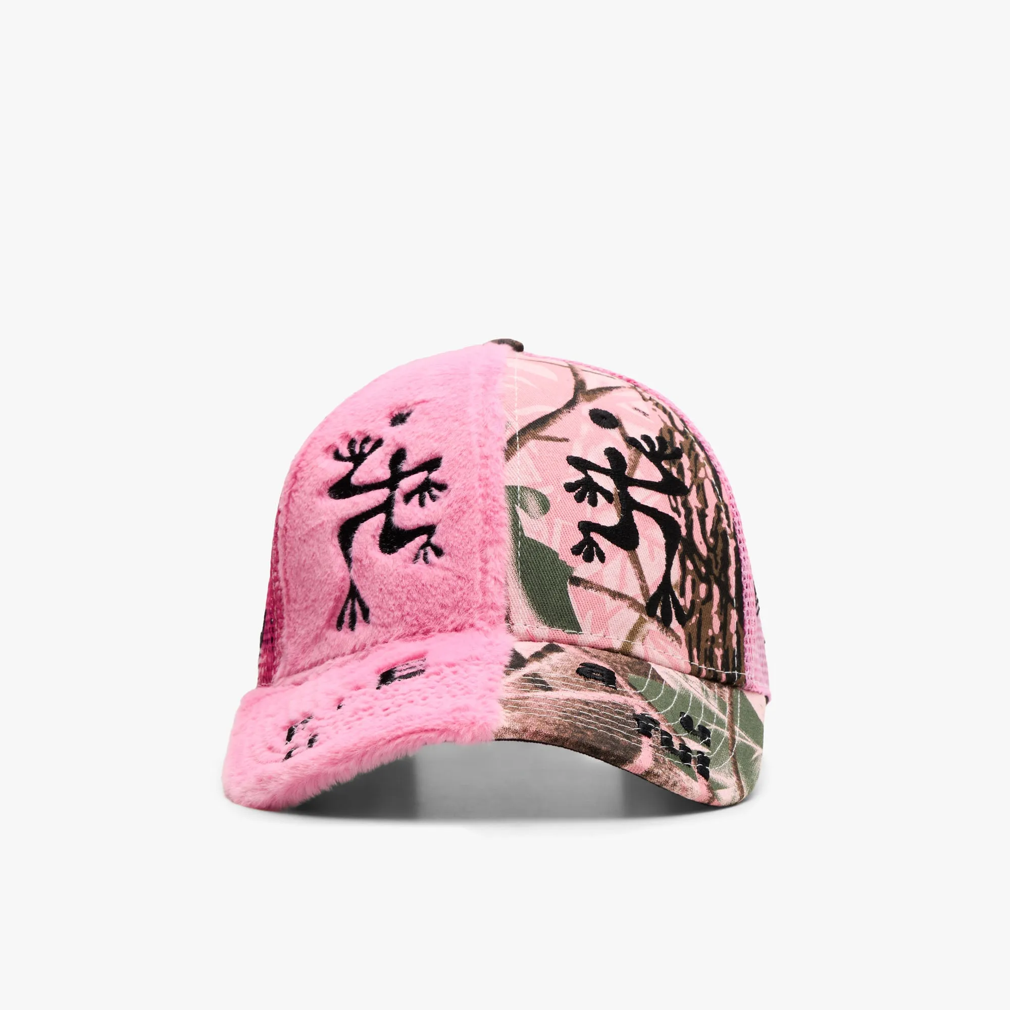 b.Eautiful Biyu Trucker Hat Pink Plush / Pink Camo sold by Livestock