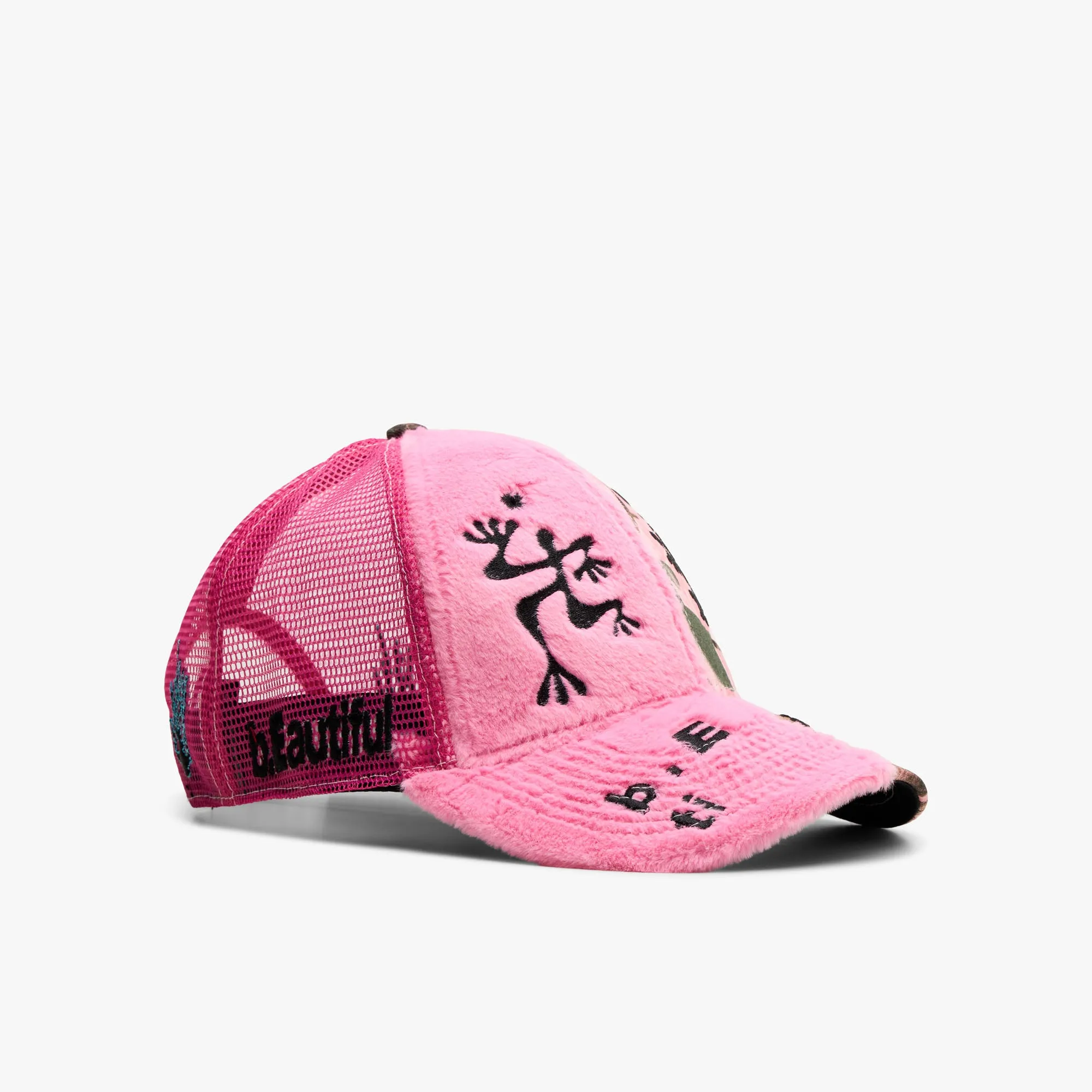 b.Eautiful Biyu Trucker Hat Pink Plush / Pink Camo sold by Livestock product image thumbnail 3