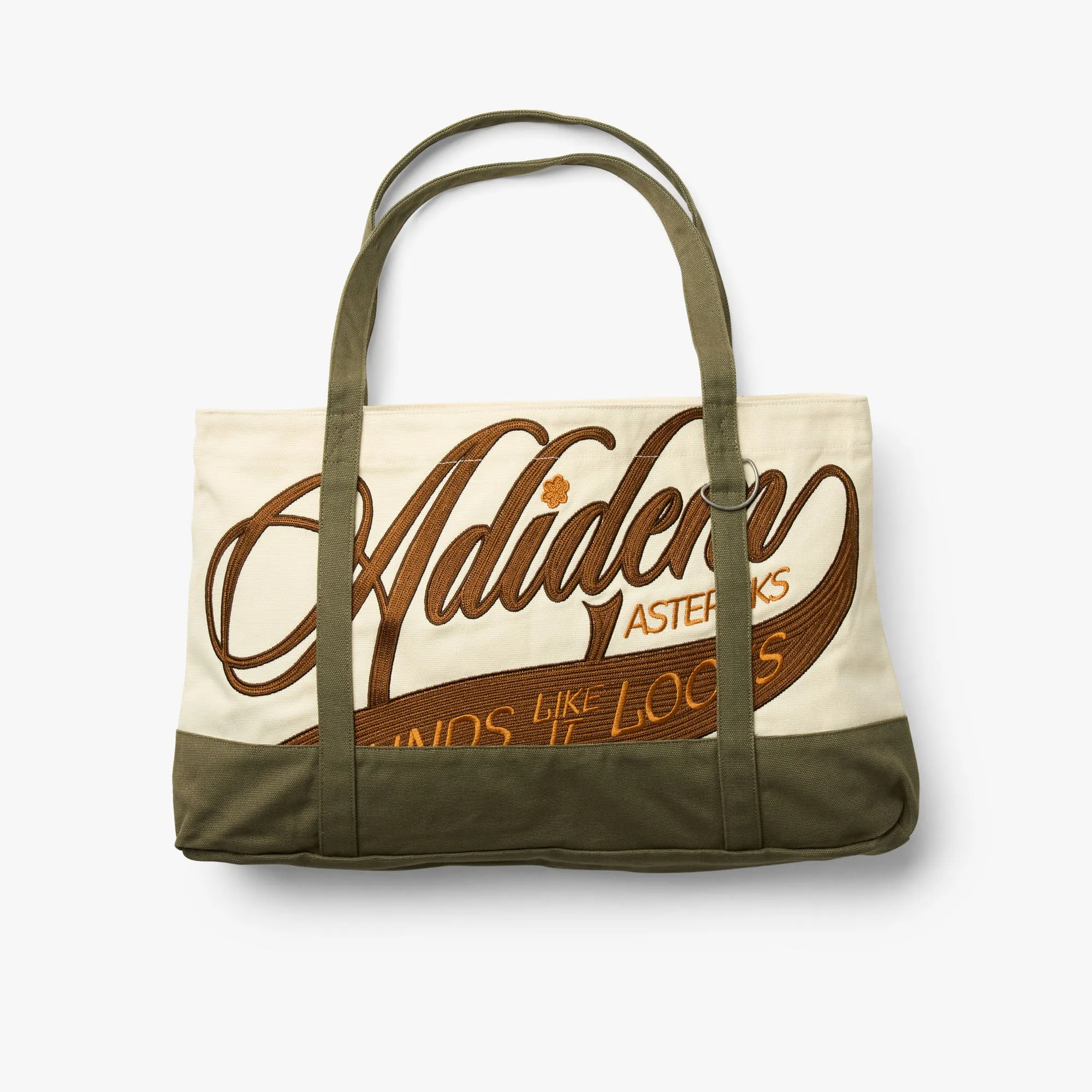 Adidem Astericks Chainstitch Script Tote Bag Beige sold by Livestock