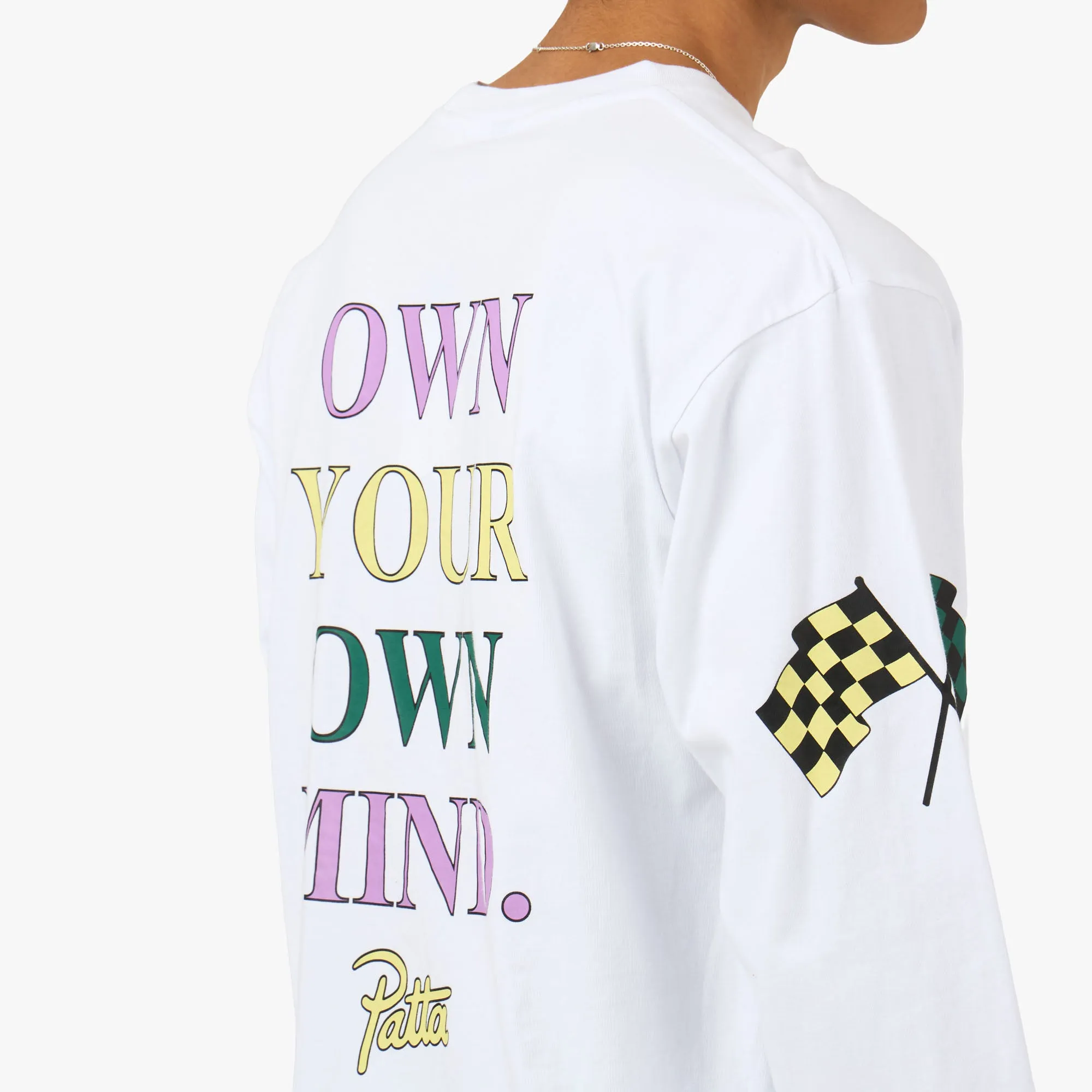Patta Own Your Own Mind Long Sleeve T-Shirt White sold by Livestock product image thumbnail 5
