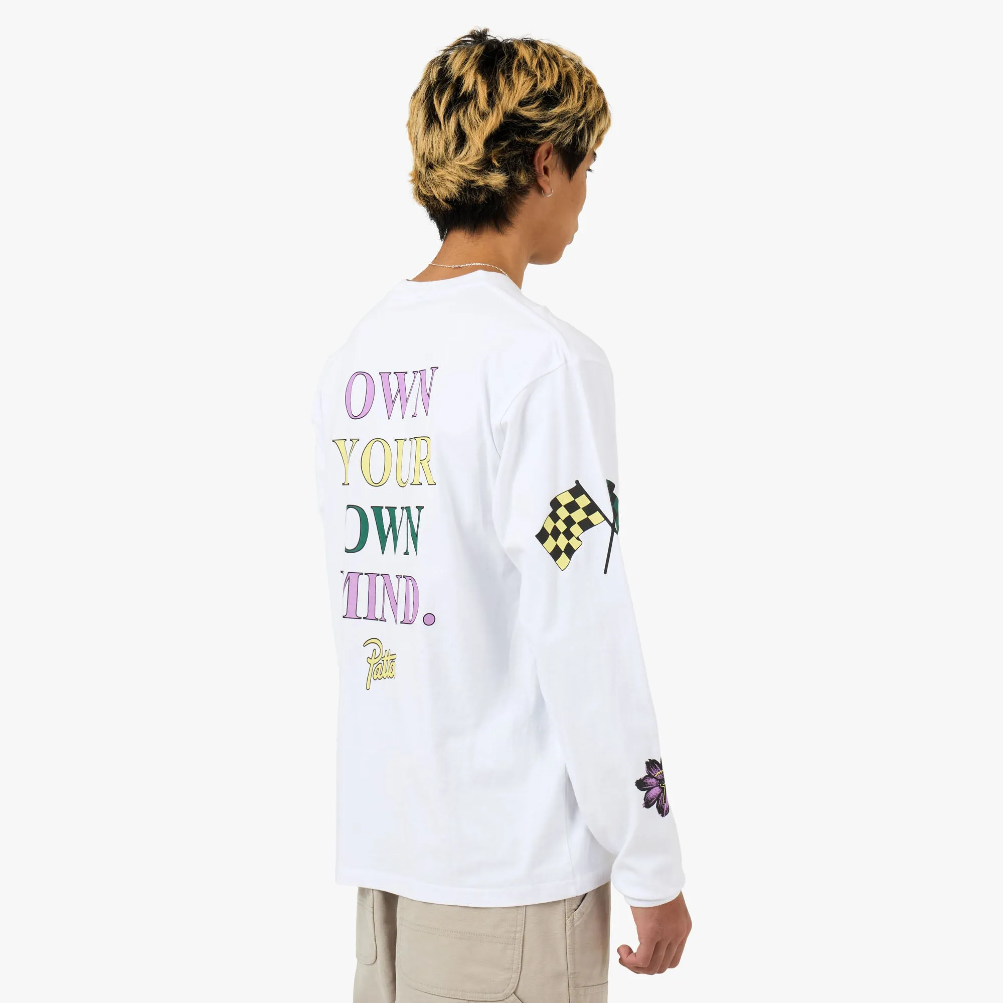 Patta Own Your Own Mind Long Sleeve T-Shirt White sold by Livestock product image thumbnail 3
