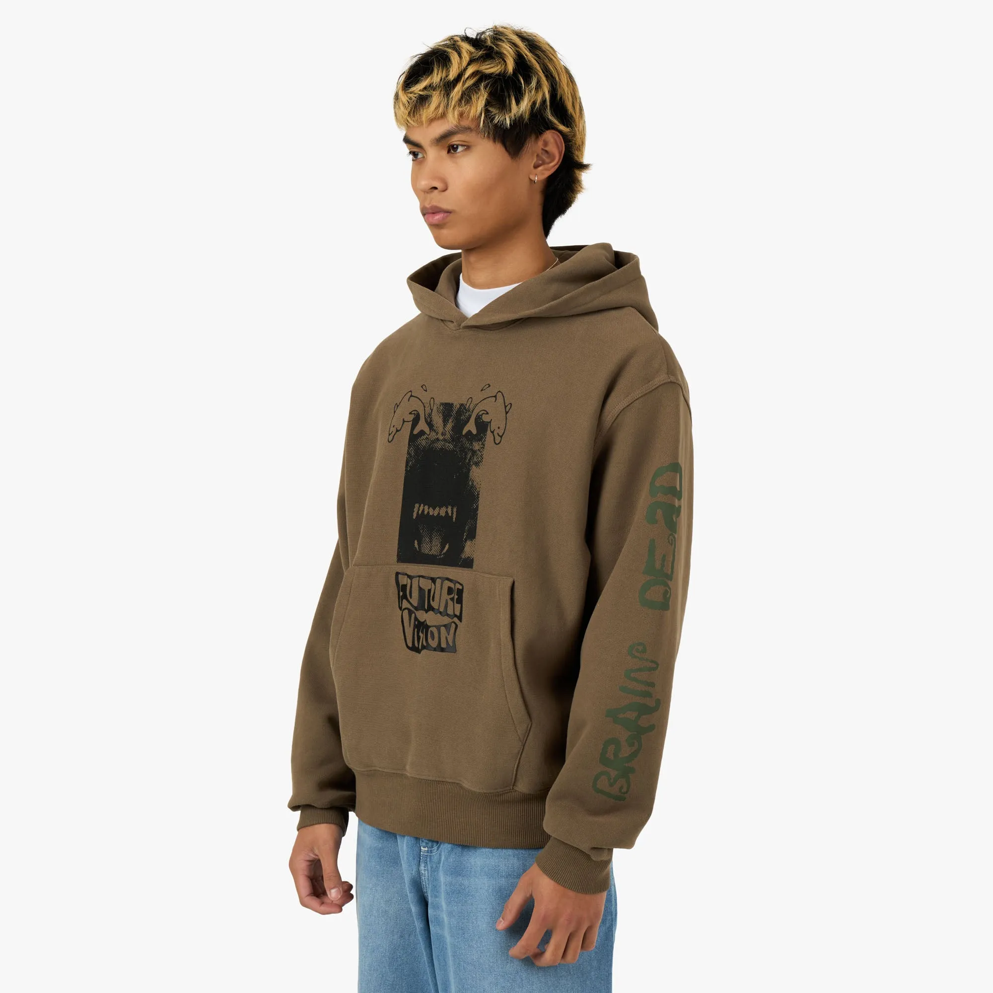 Brain Dead Future Vision Hoodie Coffee sold by Livestock product image thumbnail 2
