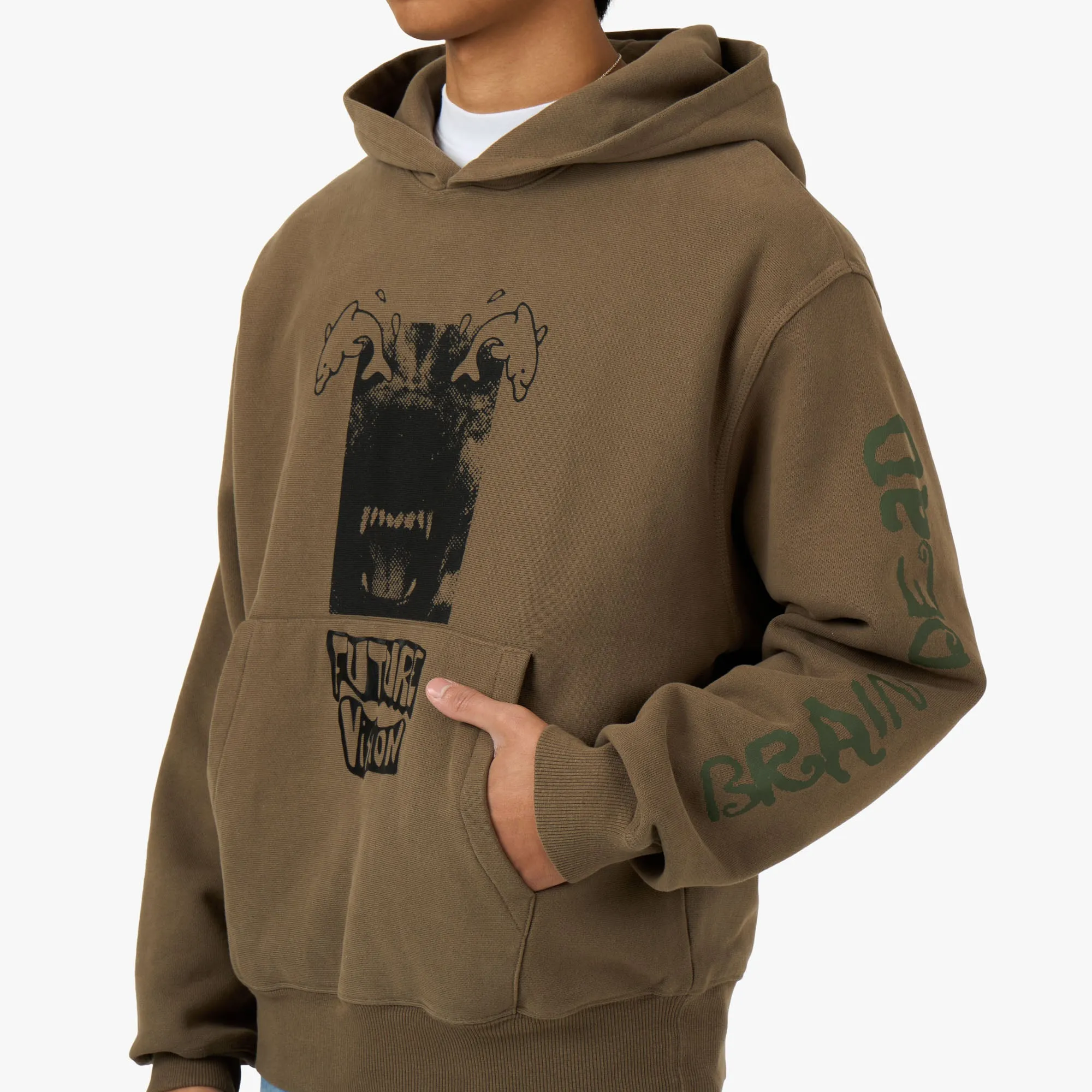 Brain Dead Future Vision Hoodie Coffee sold by Livestock product image thumbnail 4