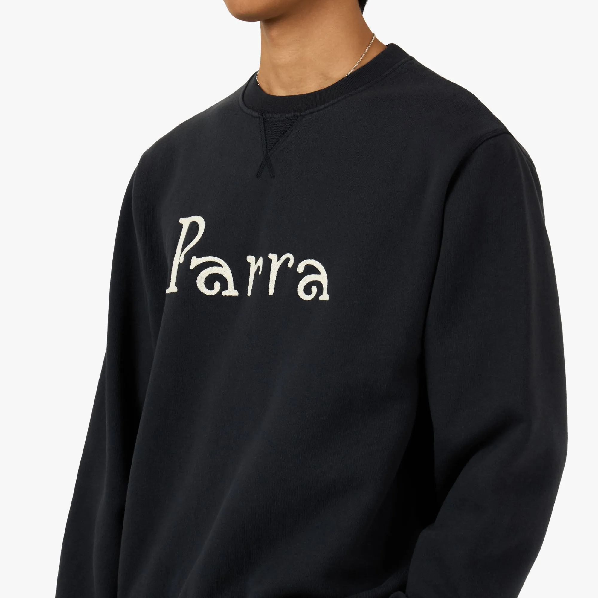 by Parra Weird Trad Logo Crewneck Sweatshirt Dark Navy sold by Livestock product image thumbnail 4