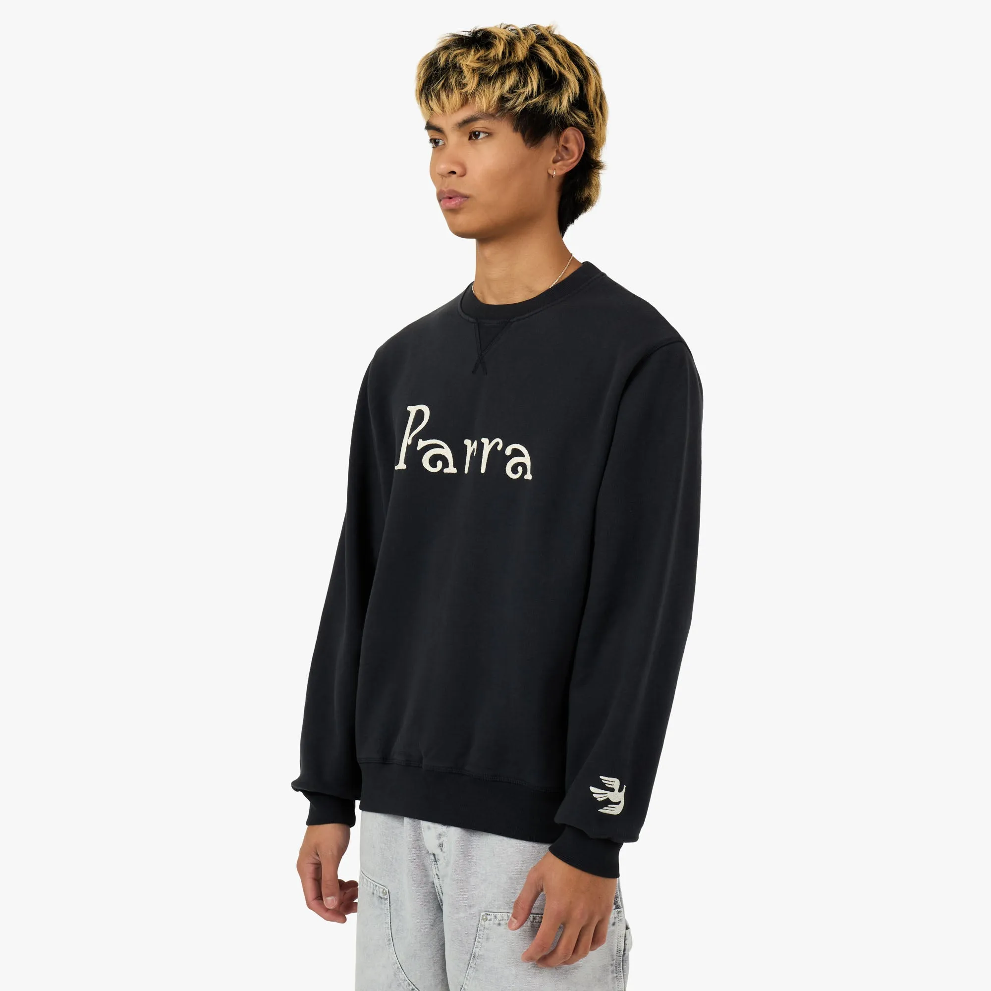 by Parra Weird Trad Logo Crewneck Sweatshirt Dark Navy sold by Livestock product image thumbnail 2