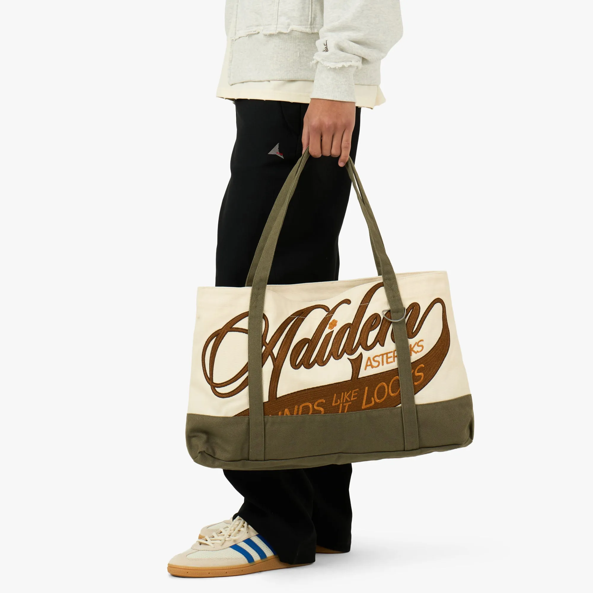 Adidem Asterisks Chainstitch Script Tote Bag Beige sold by Livestock product image thumbnail 5
