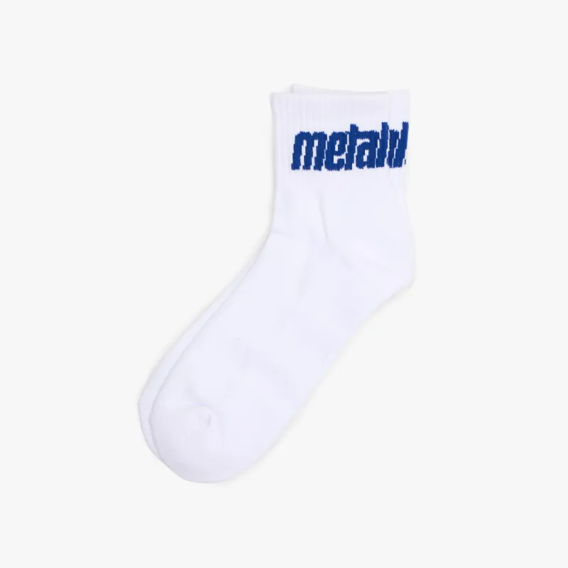 Metalwood Metal Logo Quarter Sock White/Purple sold by Livestock