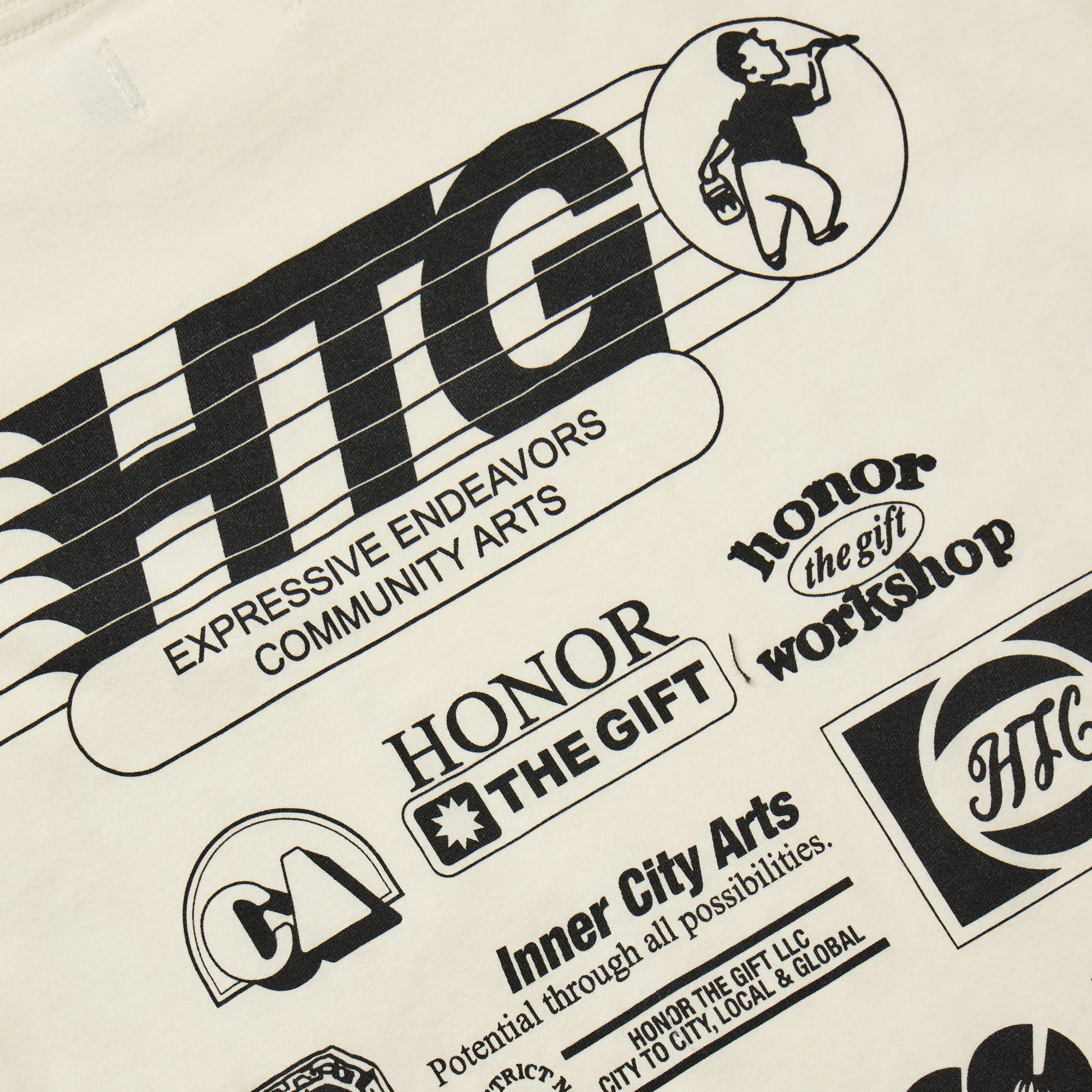 Honor The Gift Paint Works T-Shirt / Bone sold by Livestock product image thumbnail 4