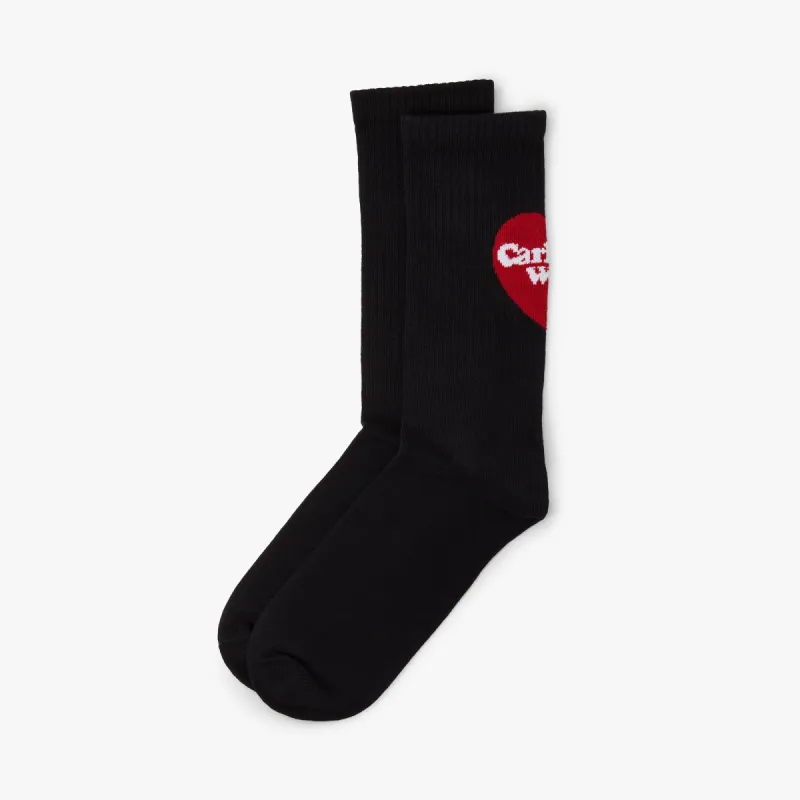 Carhartt WIP Heart Socks / Black sold by Livestock