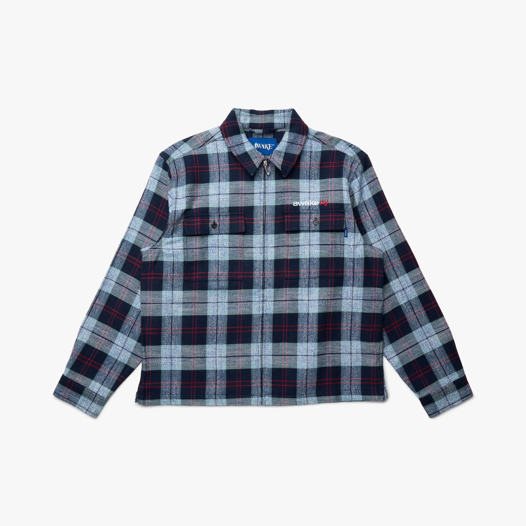 Awake NY Flannel Zip Shirt Blue sold by Livestock