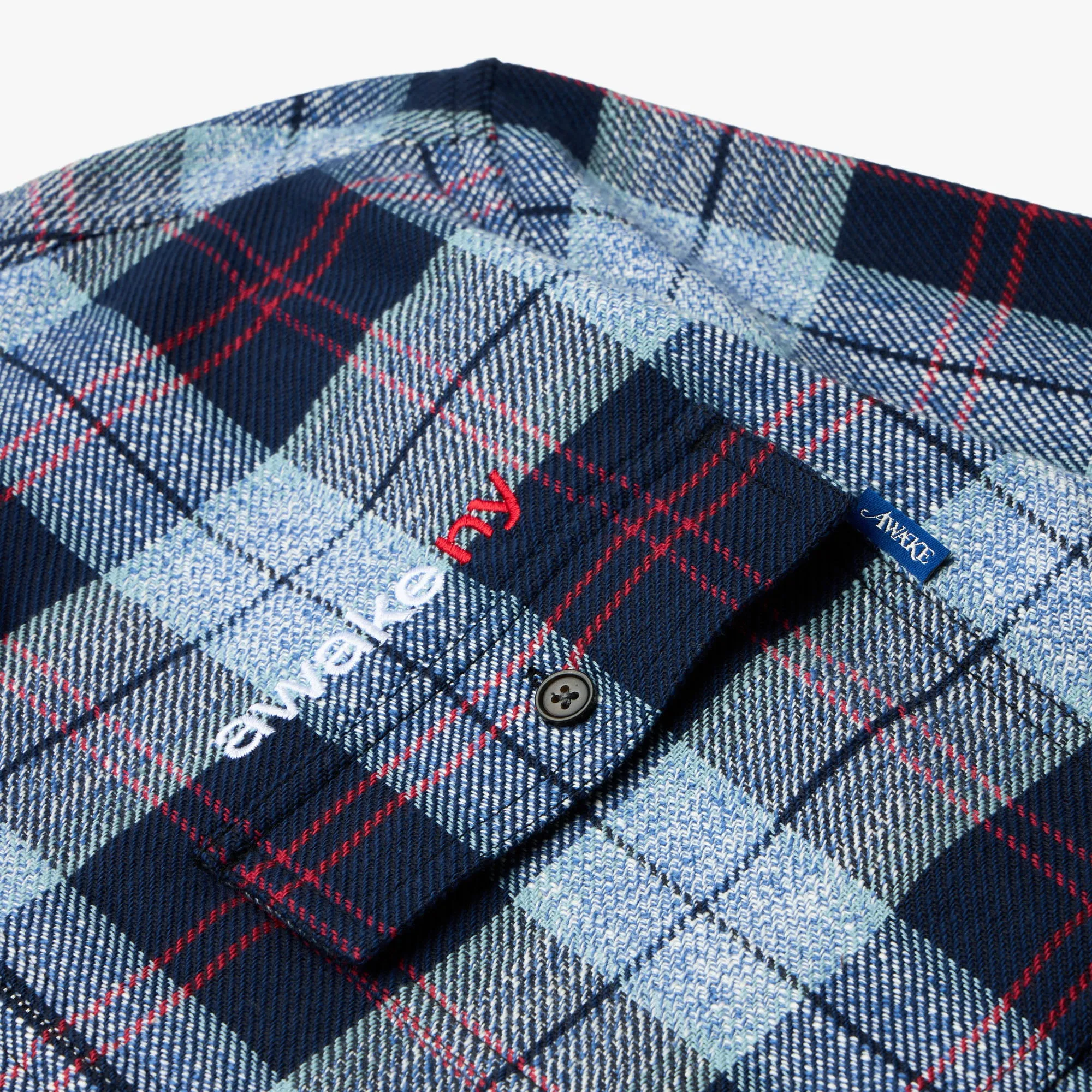 Awake NY Flannel Zip Shirt Blue sold by Livestock product image thumbnail 4