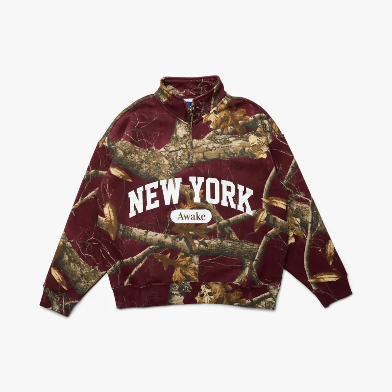 Awake NY New York Arch Quarter Zip Merlot sold by Livestock