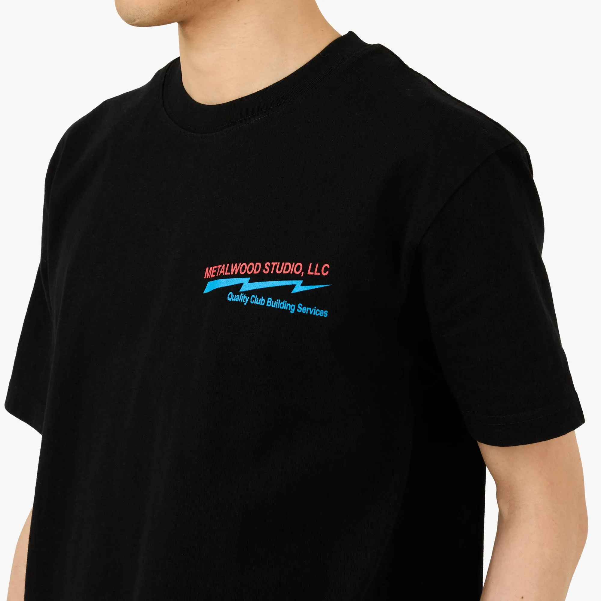 Metalwood Club Building T-Shirt Black sold by Livestock product image thumbnail 4