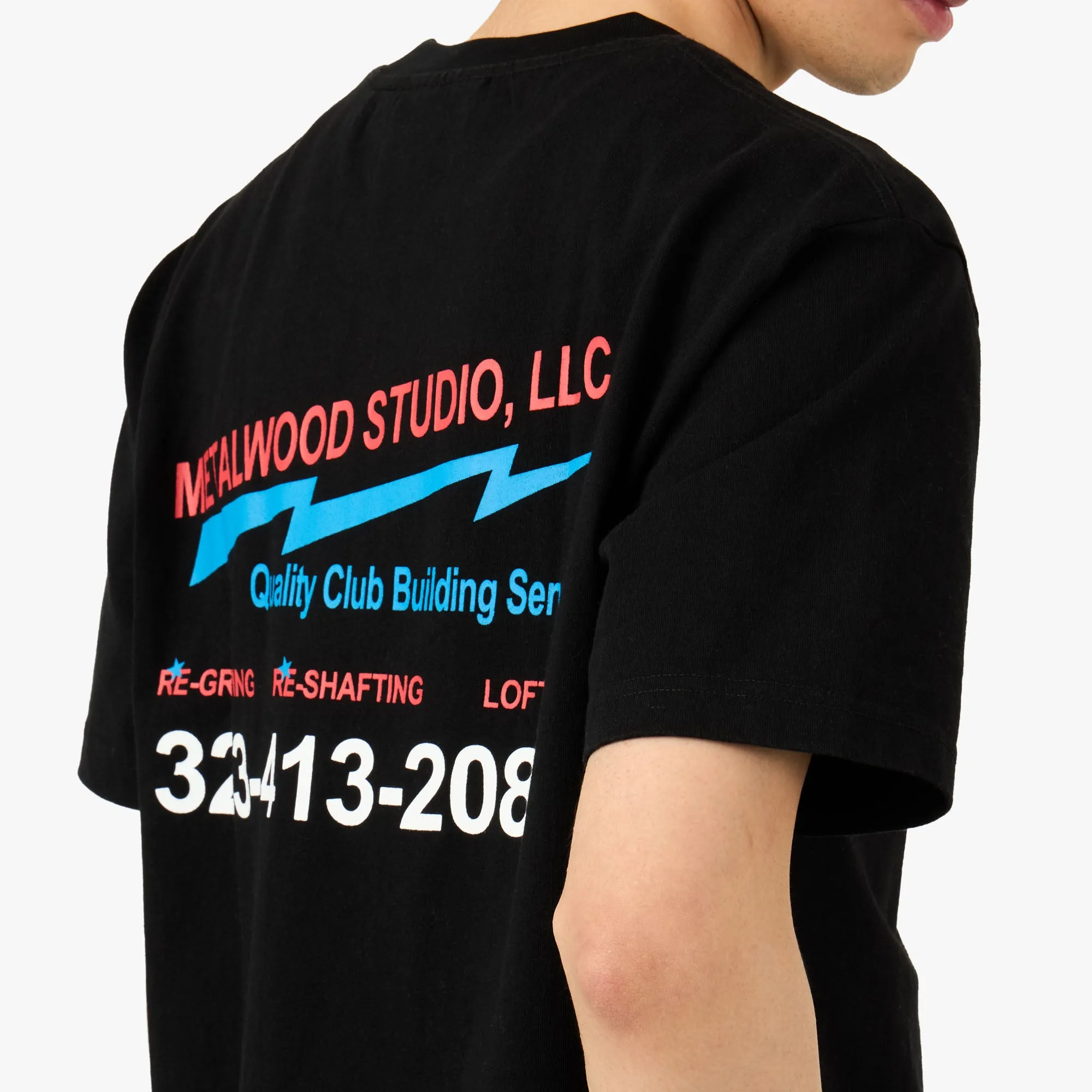 Metalwood Club Building T-Shirt Black sold by Livestock product image thumbnail 5