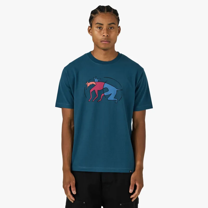 by Parra The Zoomies T-Shirt Mallard Green sold by Livestock