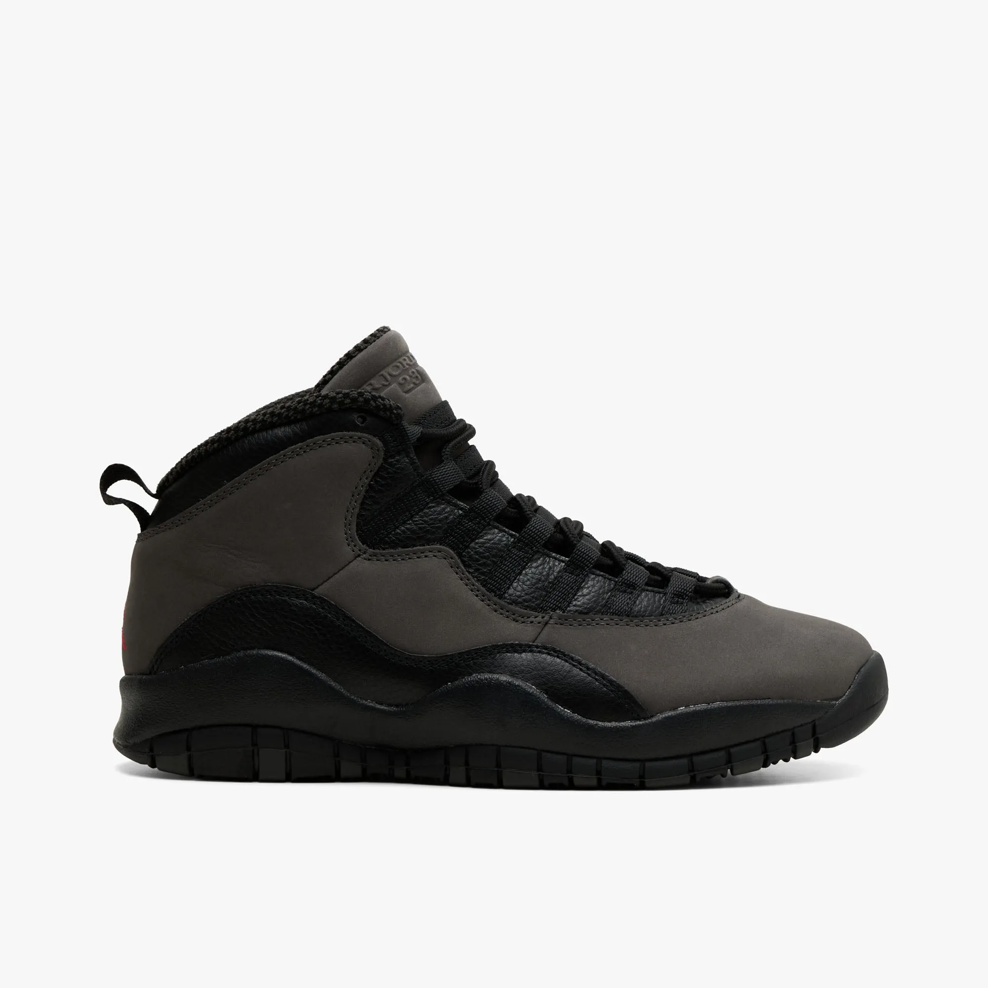 Jordan 10 Retro "Shadow" Charred Grey / True Red - Black sold by Livestock