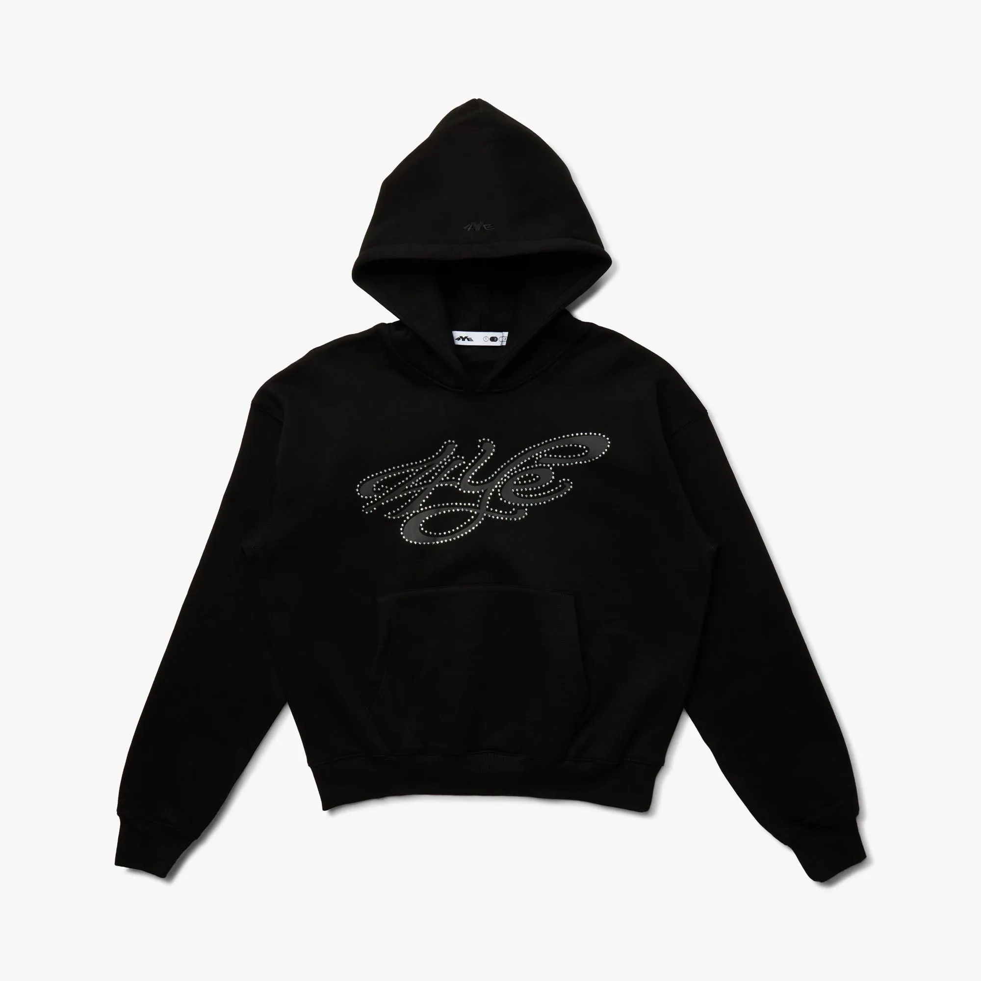 4YE Signature Rhinestone Hoodie Black sold by Livestock
