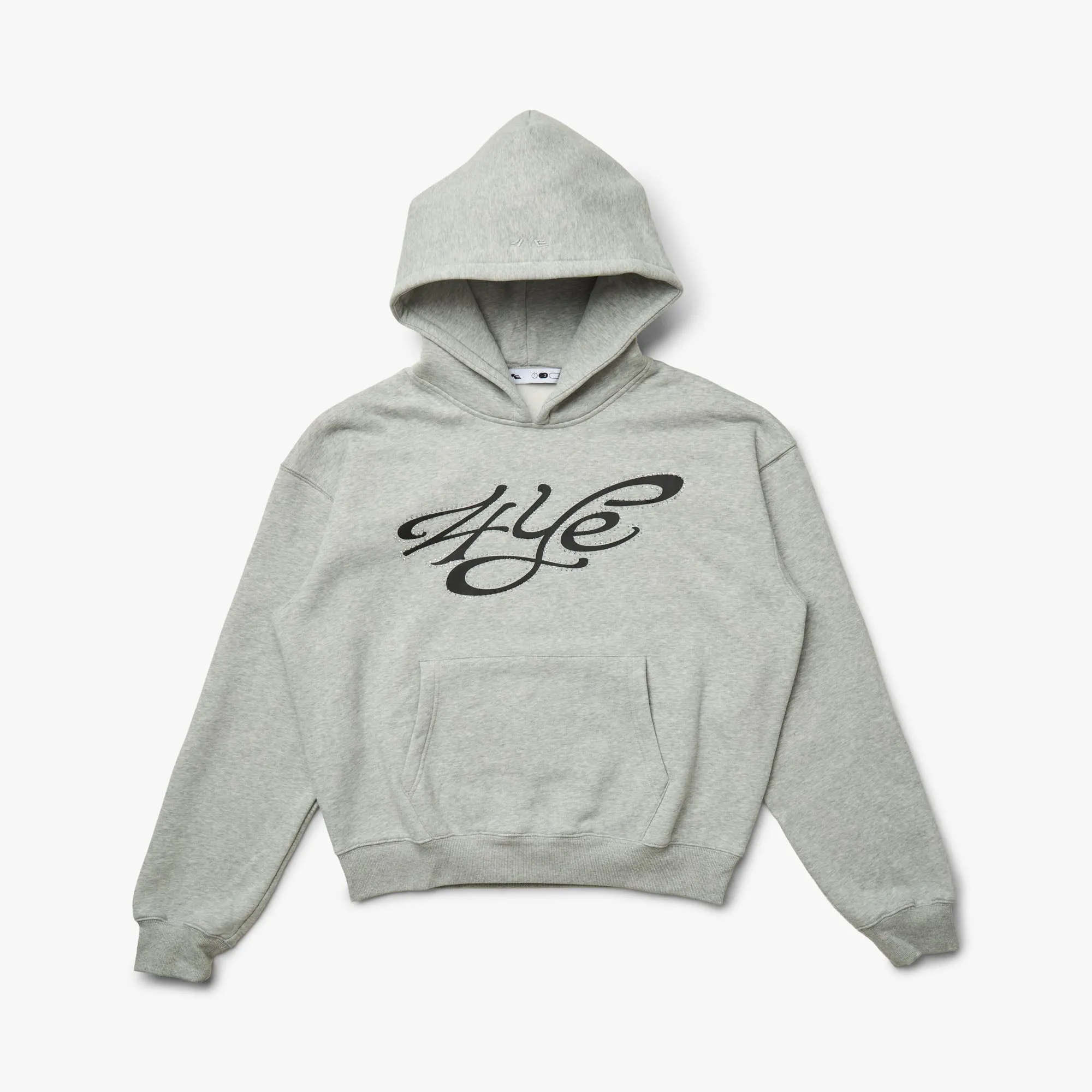4YE Signature Rhinestone Hoodie Light Heather Grey sold by Livestock