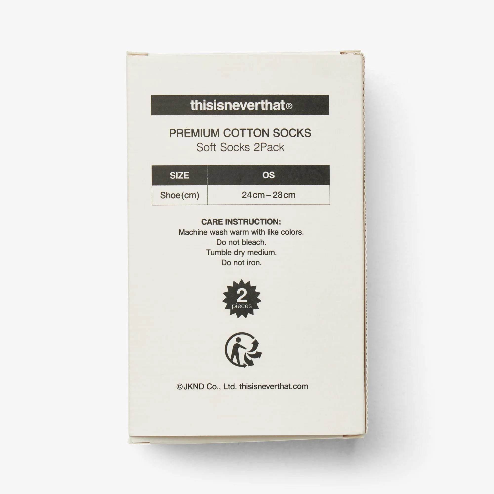 thisisneverthat Soft Socks 2Pack White sold by Livestock product image thumbnail 2