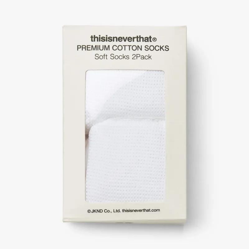 thisisneverthat Soft Socks 2Pack White sold by Livestock