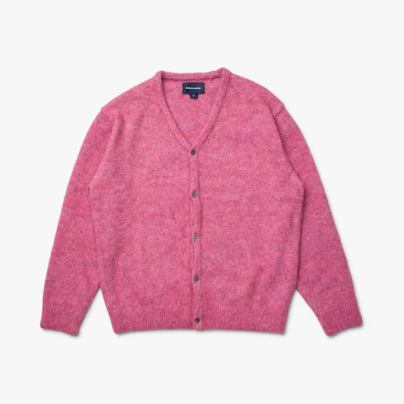 thisisneverthat Hairy Knit Cardigan Pink sold by Livestock