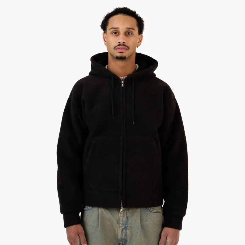 Beams Silver Full Zip Hoody Dark Brown made by Beams