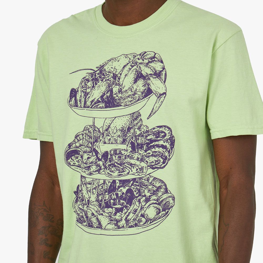 Cold World Frozen Goods Seafood Tower T-shirt / Celadon sold by Livestock product image thumbnail 4
