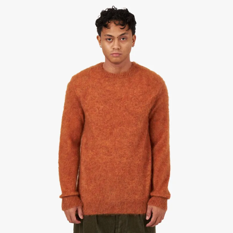 BEAMS PLUS Stretch Mohair Crewneck / Orange sold by Livestock