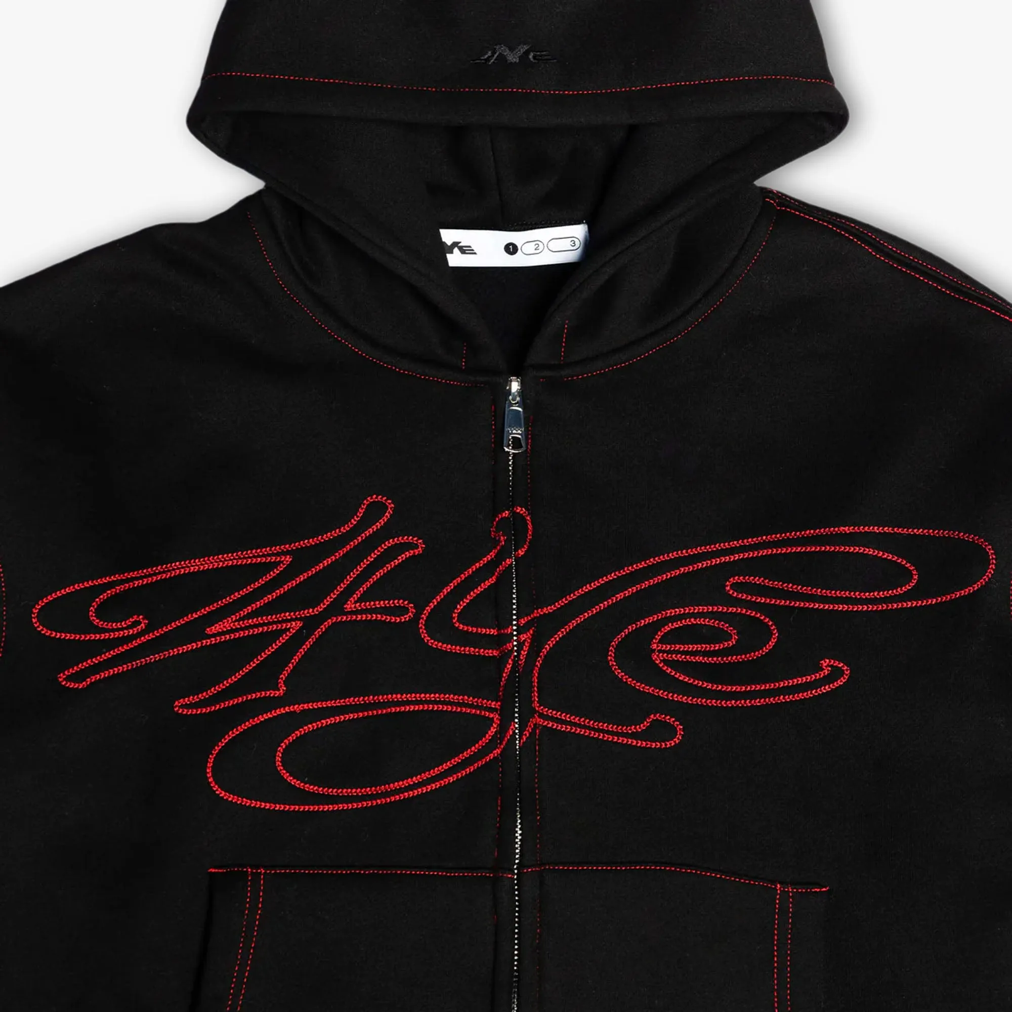 4YE Signature Zip Hoodie Forrest Black / Red sold by Livestock product image thumbnail 3