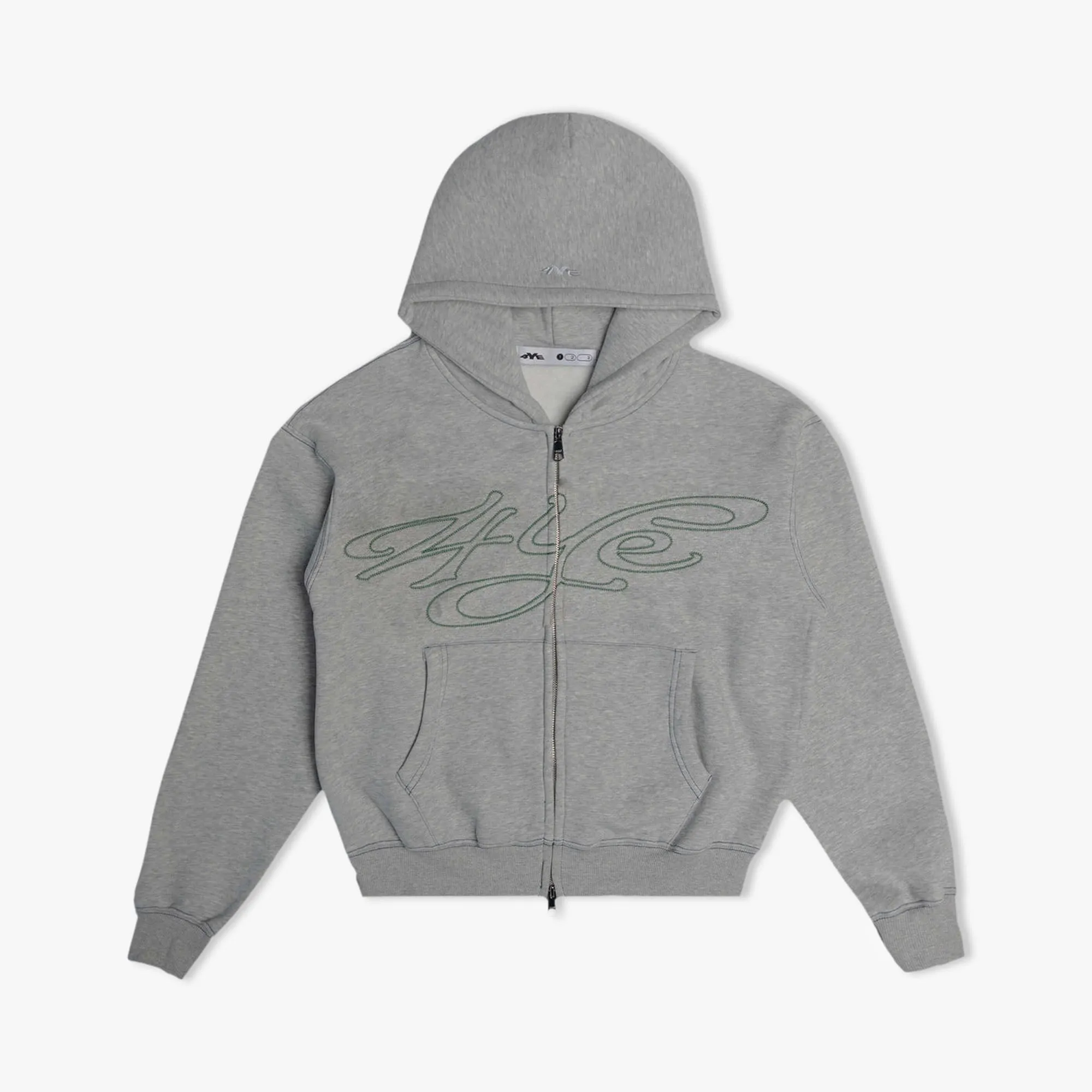 4YE Signature Zip Hoodie Medium Grey / Forrest Green sold by Livestock
