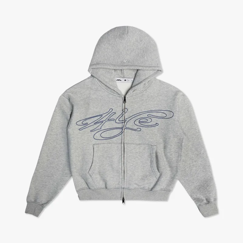 4YE Signature Zip Hoodie Light Heather Grey made by Livestock
