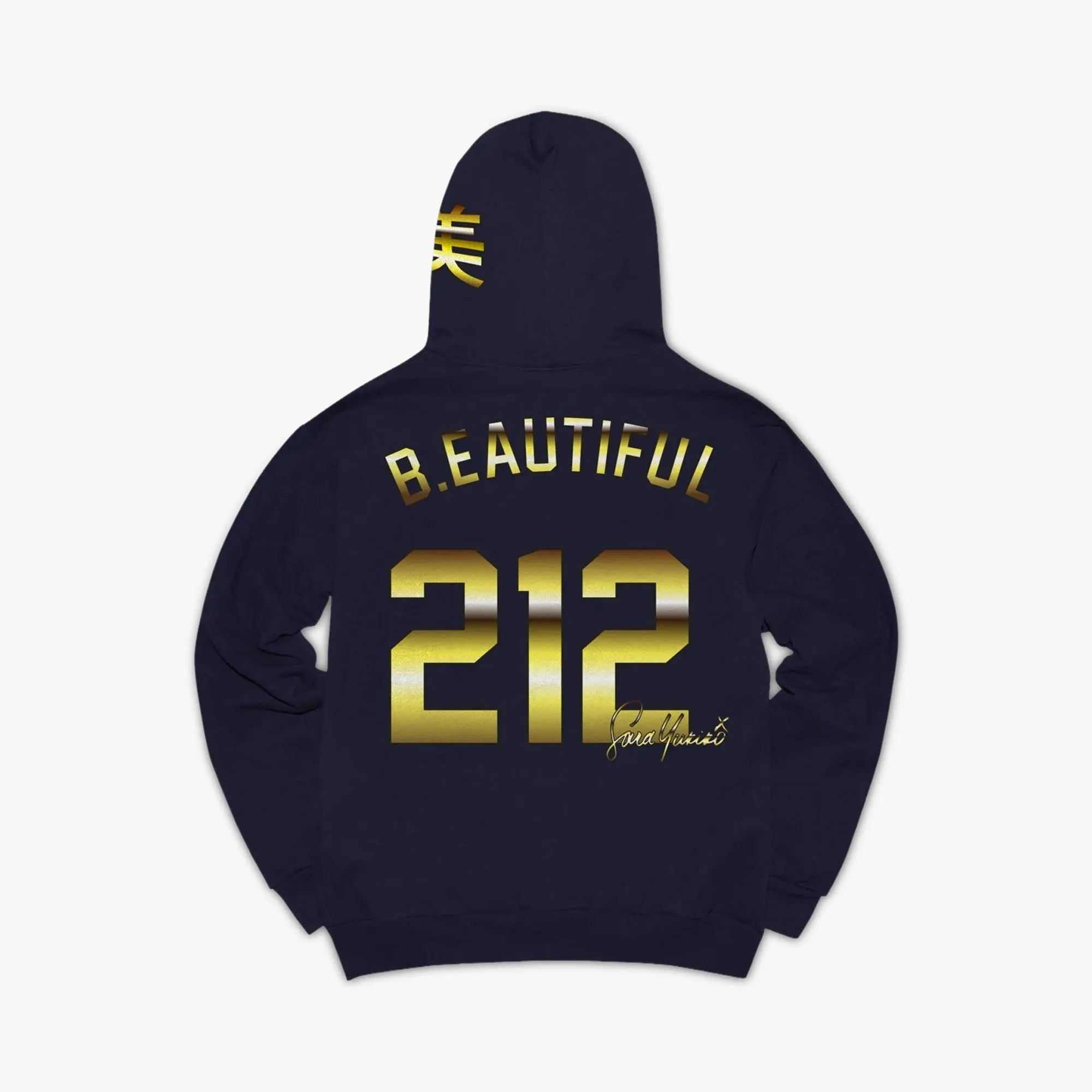 b.Eautiful x Sara Yukiko Wavy NY Zip Up Hoodie Navy sold by Livestock product image thumbnail 2