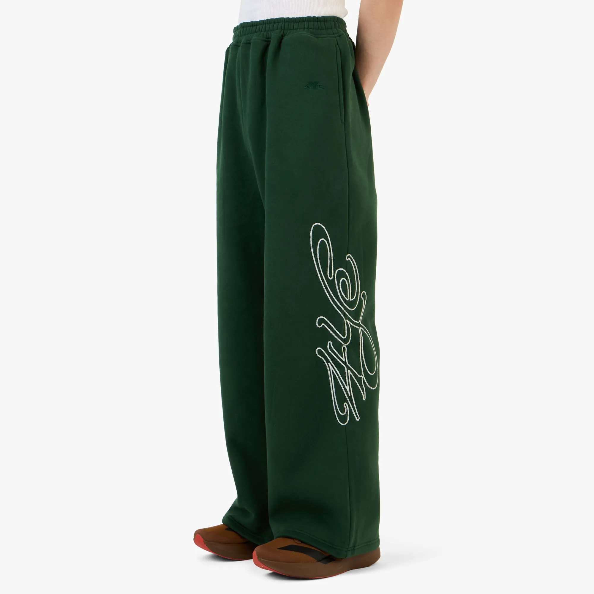 4YE Signature Zip Wide Pant Dark Green / White sold by Livestock product image thumbnail 2