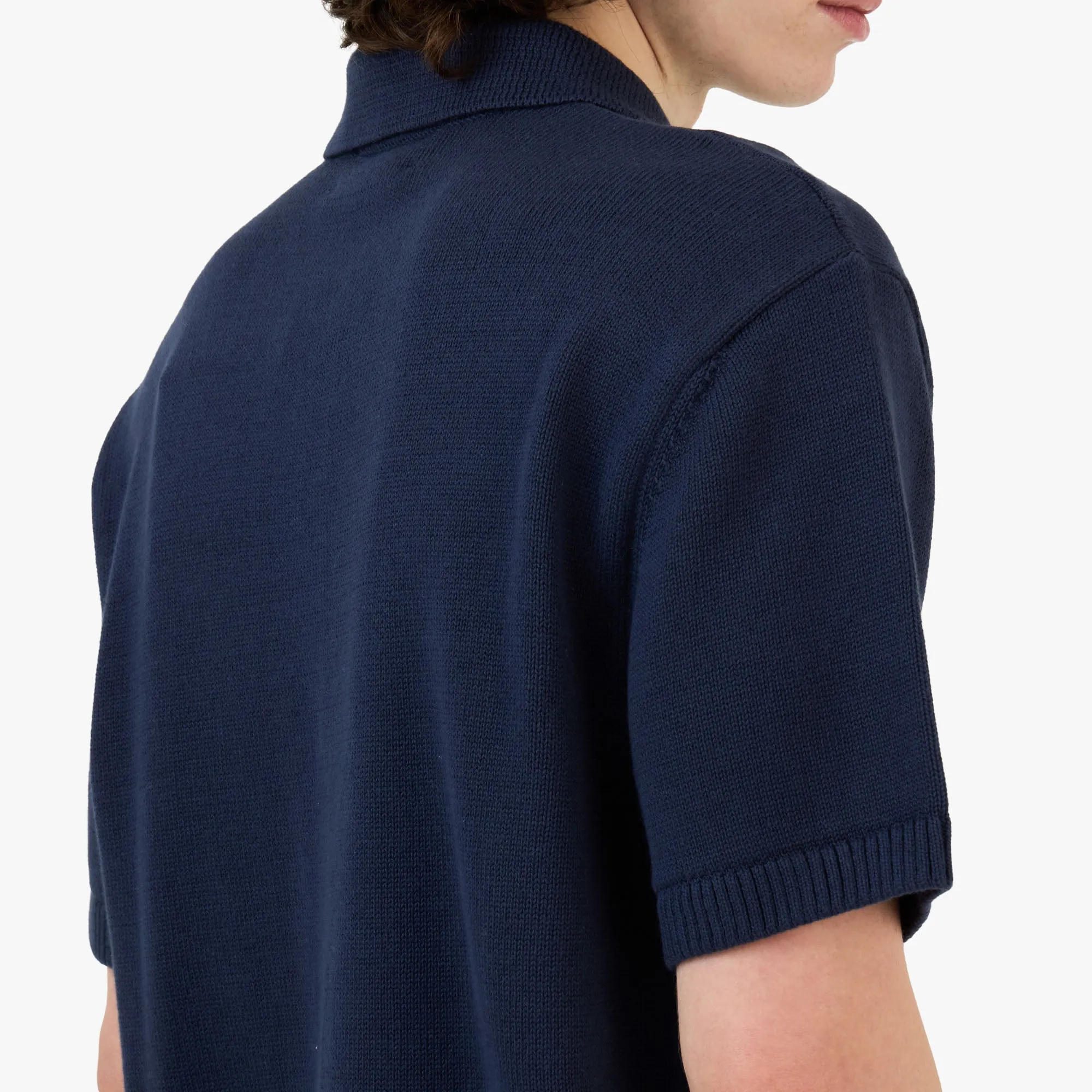 Palmes Cotton Knit Polo / Navy sold by Livestock product image thumbnail 5