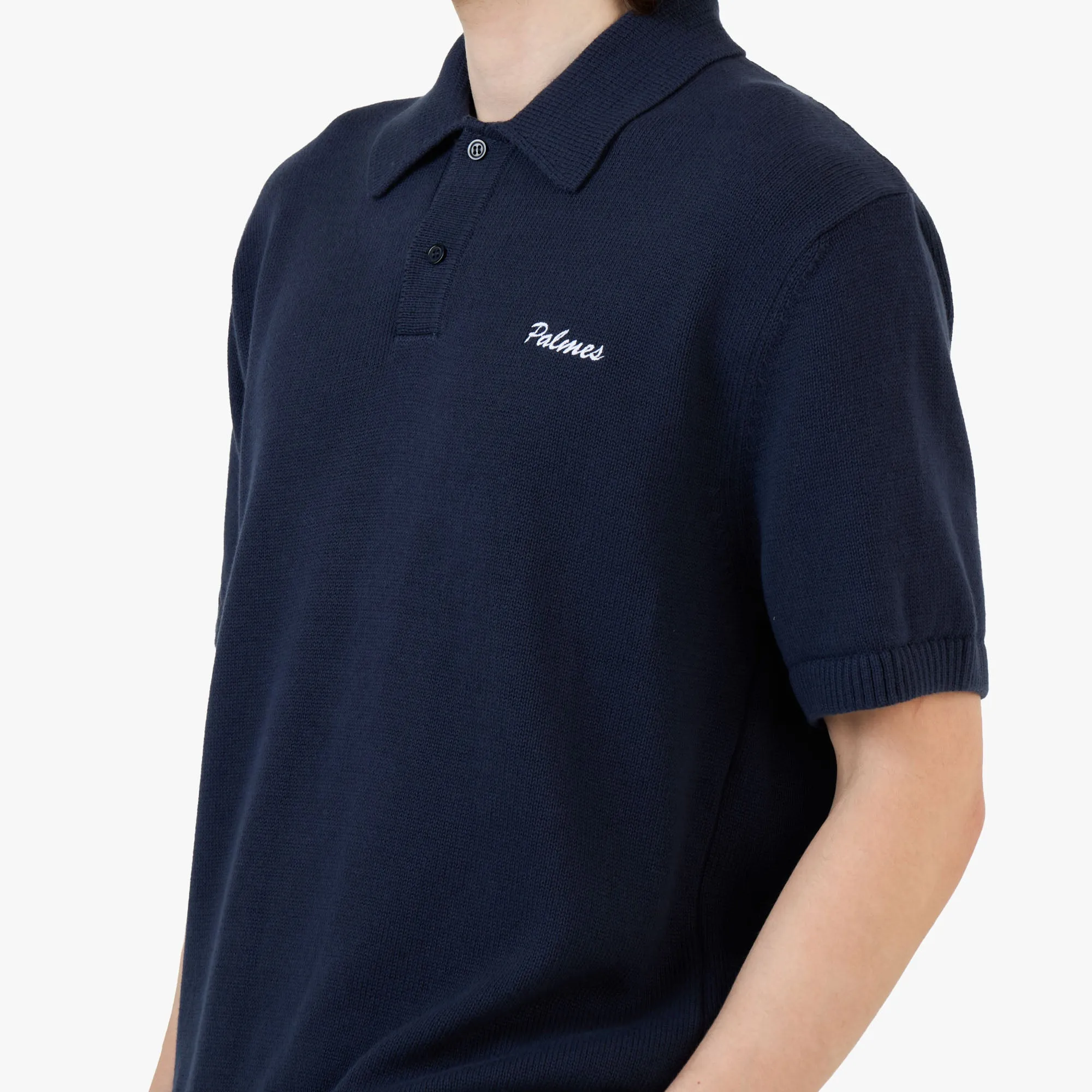 Palmes Cotton Knit Polo / Navy sold by Livestock product image thumbnail 4