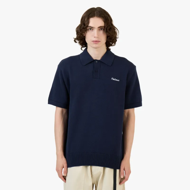Palmes Cotton Knit Polo / Navy made by Palmes