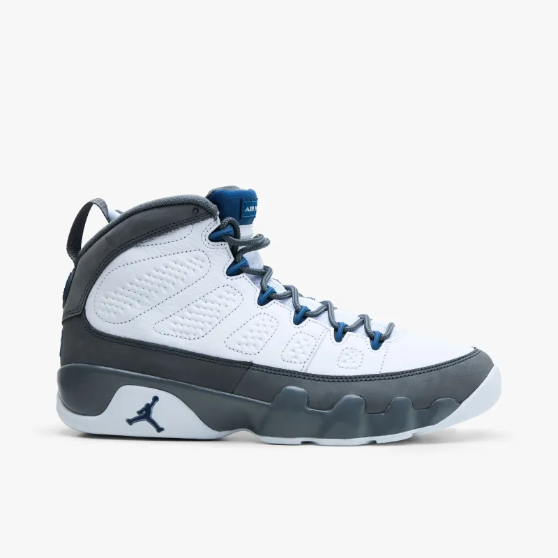 Jordan 9 Retro White / French Blue - Flint Grey sold by Livestock