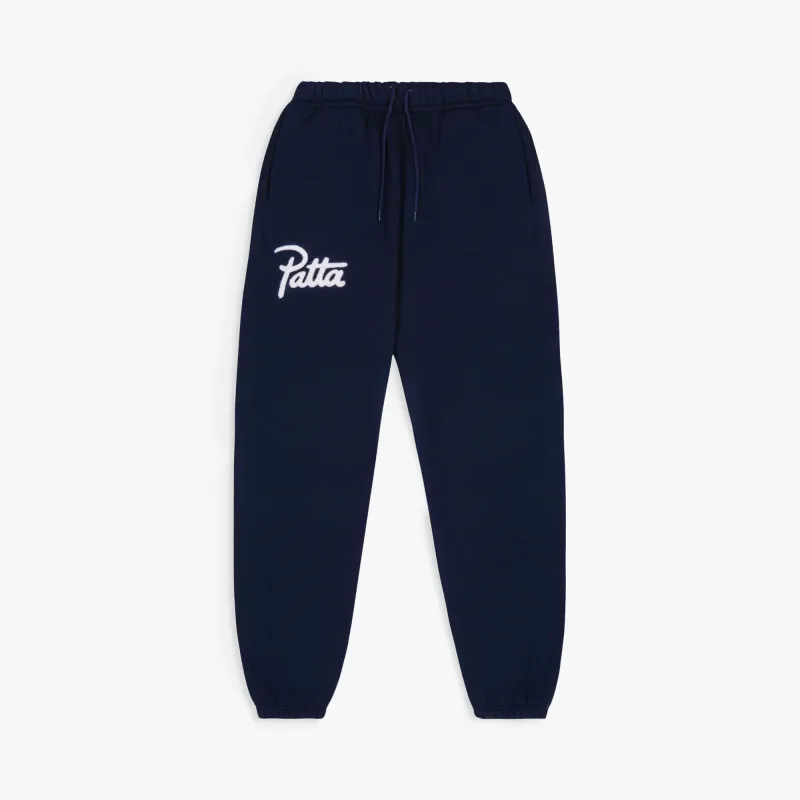 Patta Chenille Logo Jogging Pants / Navy sold by Livestock