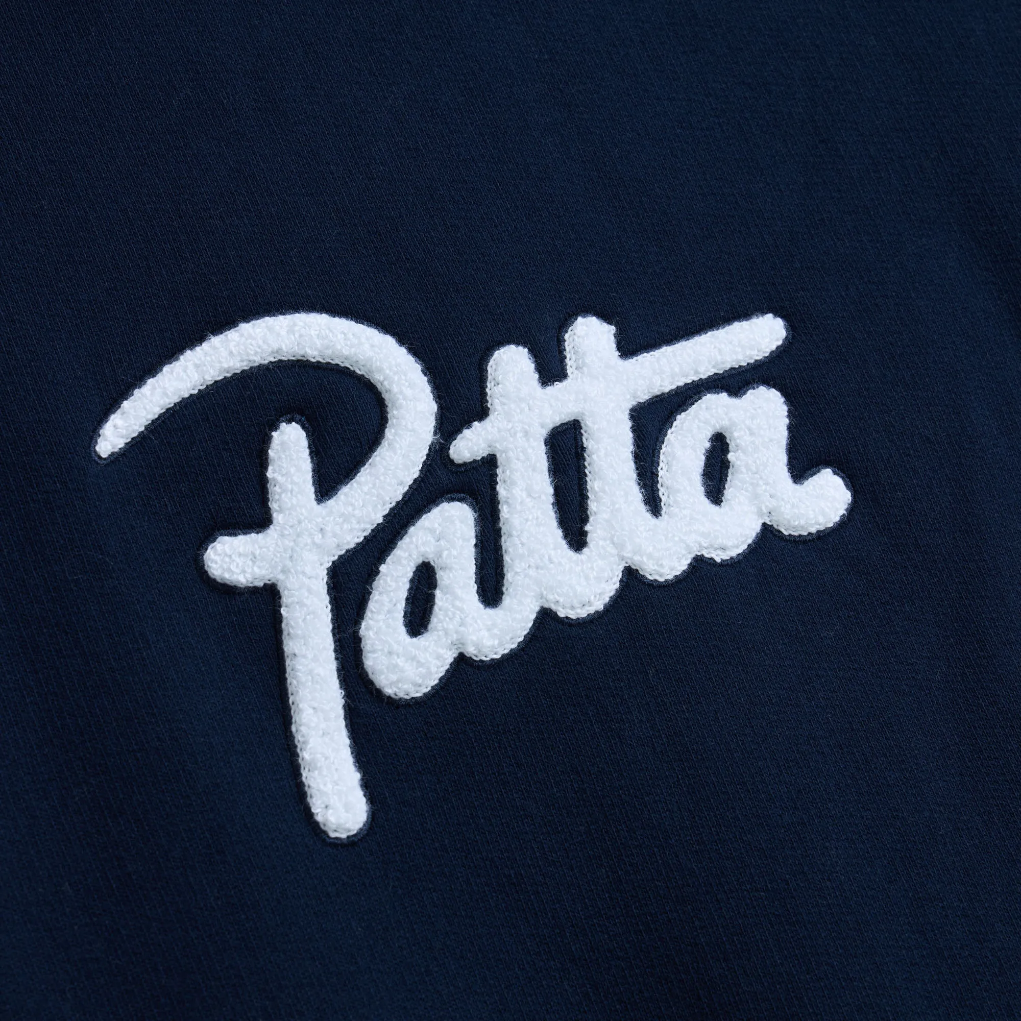 Patta Chenille Logo Hooded Sweater / Navy sold by Livestock product image thumbnail 4