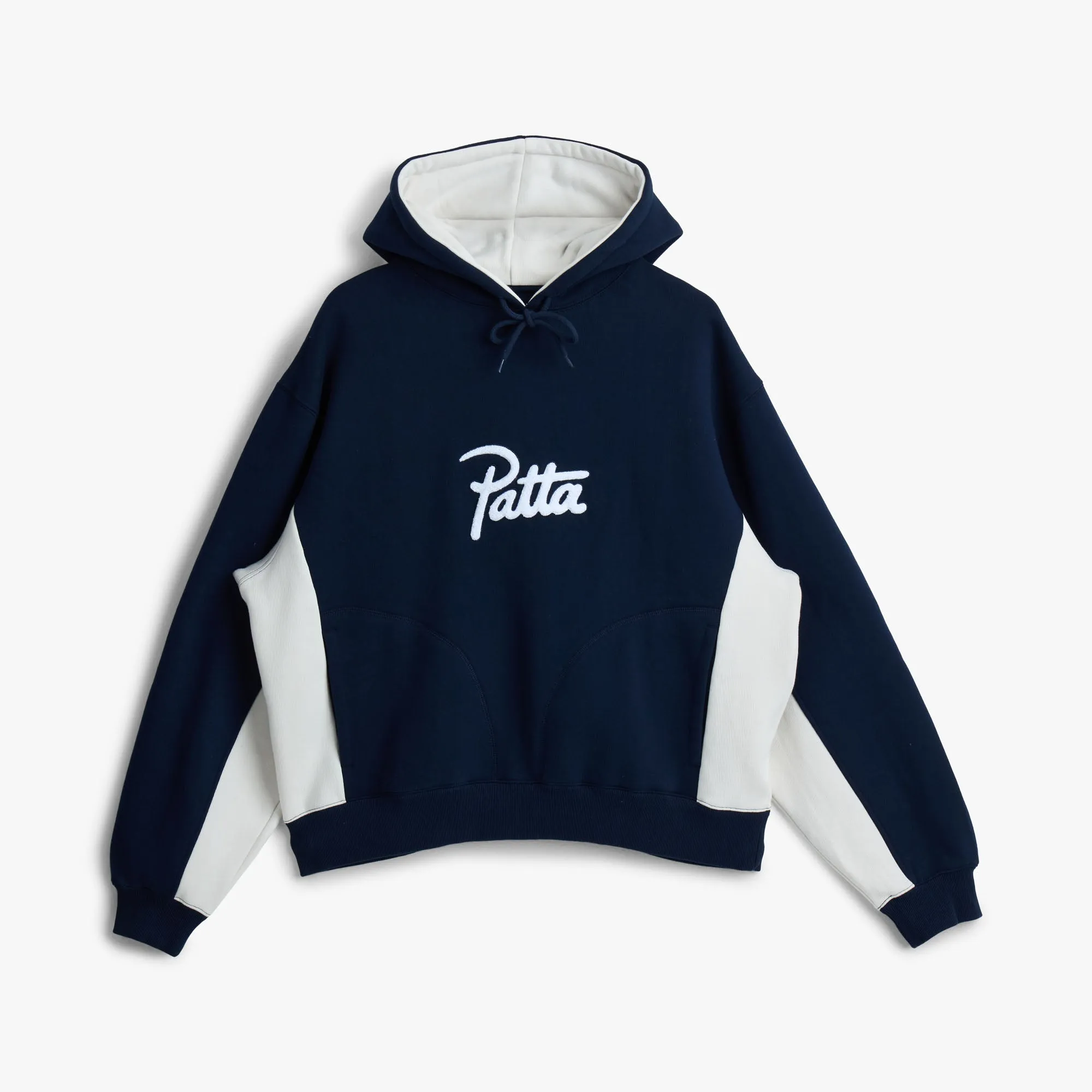 Patta Chenille Logo Hooded Sweater / Navy sold by Livestock