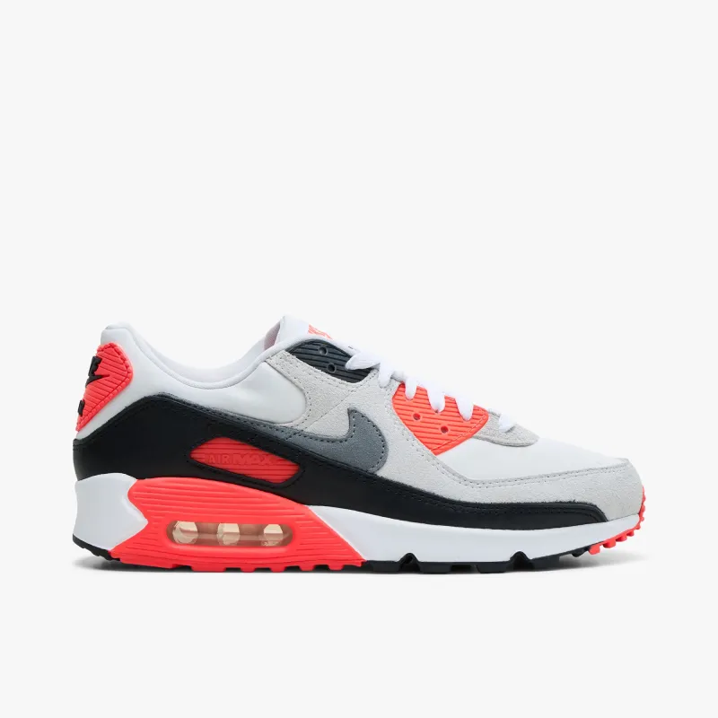 Nike Air Max 90 Infrared 3M White / Particle Grey - Light Smoke Grey made by Nike