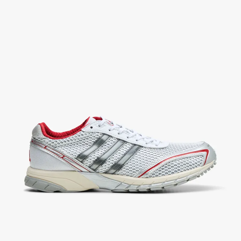 adidas Women's Adizero Adios OG Silver Metallic / Black - Better Scarlet made by Adidas