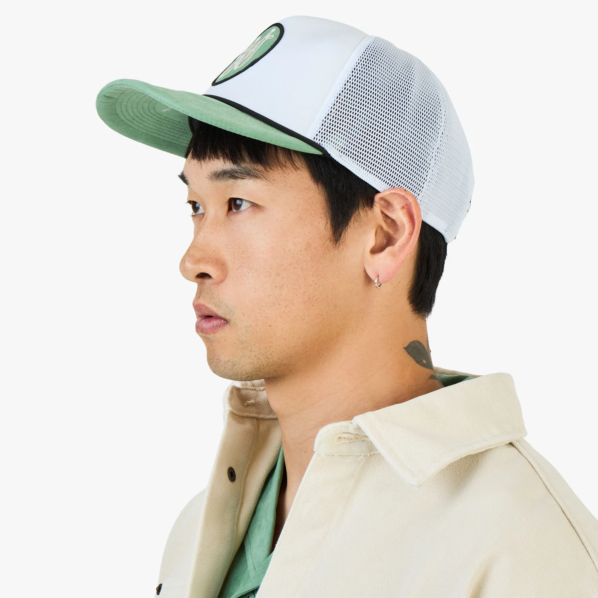 Honor The Gift H Patch Trucker Cap / Bone sold by Livestock product image thumbnail 2