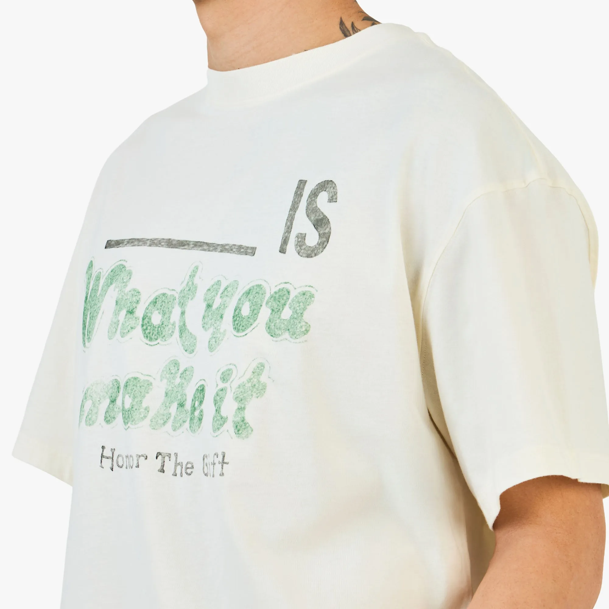 Honor The Gift What You Make It T-Shirt / White sold by Livestock product image thumbnail 3