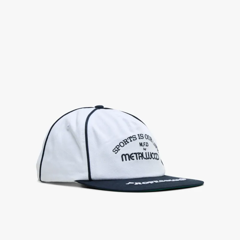 Metalwood Professional Piping Snapback Hat / White made by Livestock
