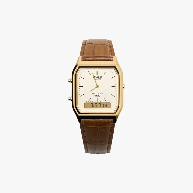 Casio AQ230EGL-9A Gold / Brown made by Casio