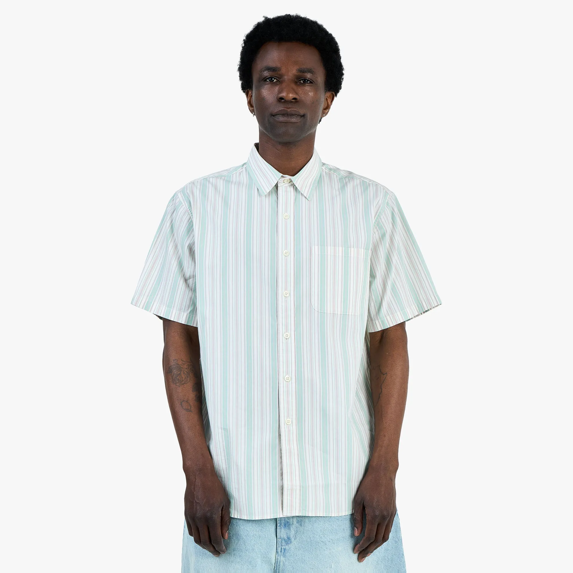 thisisneverthat Striped T-Shirt / Green sold by Livestock