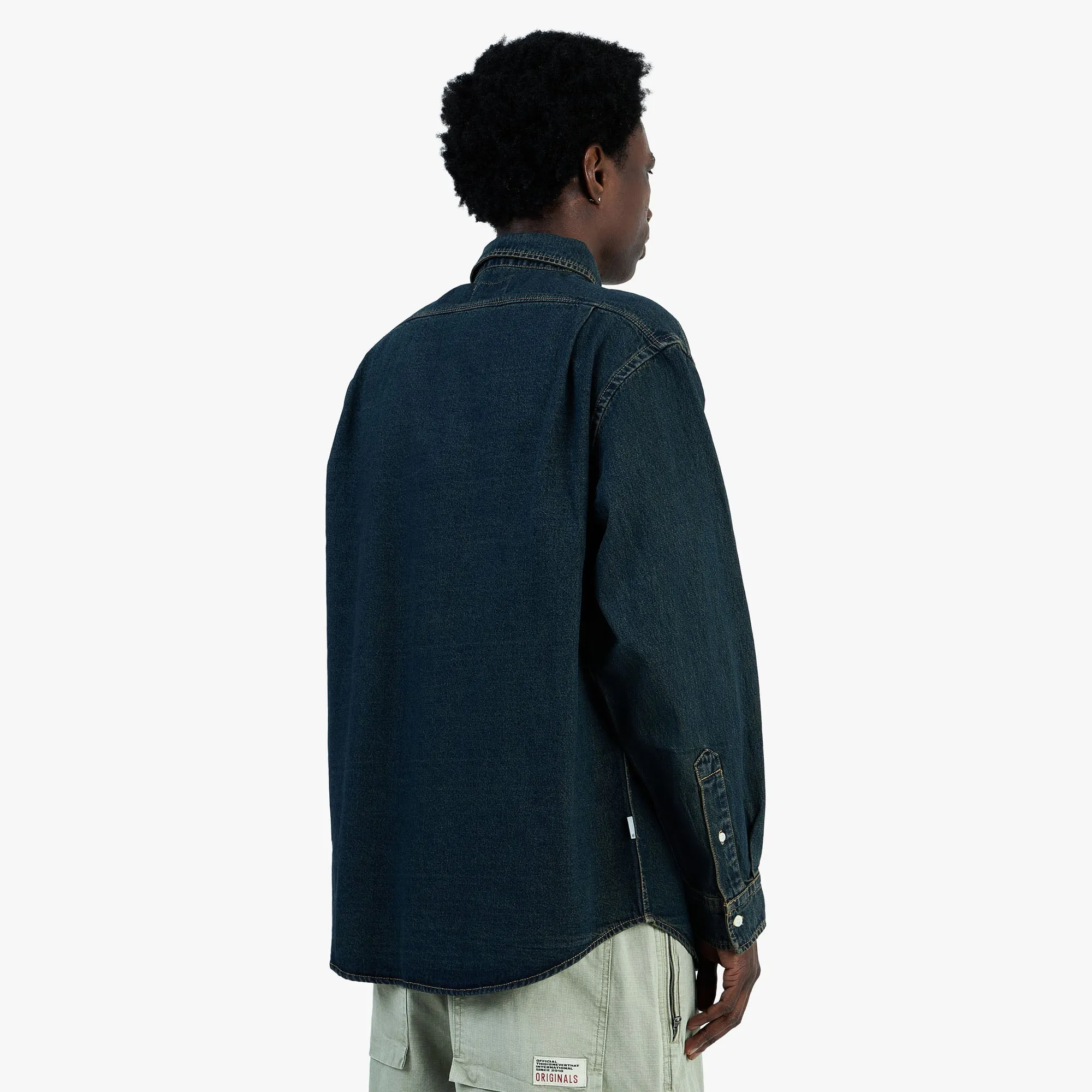 thisisneverthat Washed Denim Shirt Dusty Mud sold by Livestock product image thumbnail 3